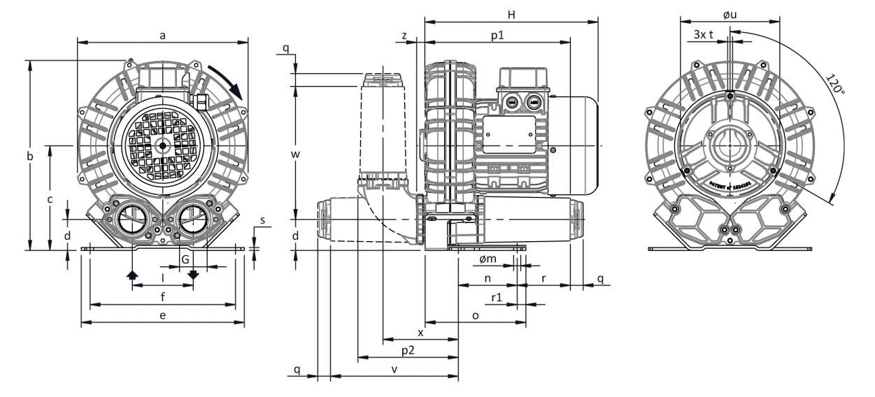 Габаритные размеры (чертеж) FPZ SCL K04 MS 1.1