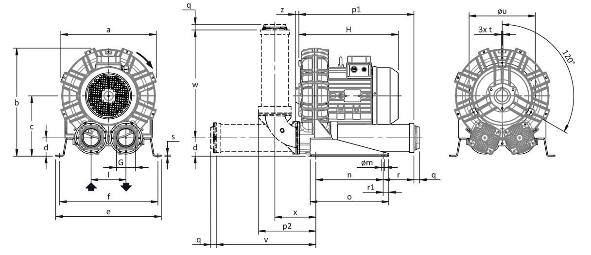 Габаритные размеры (чертеж) FPZ SCL K10 MS 9.2
