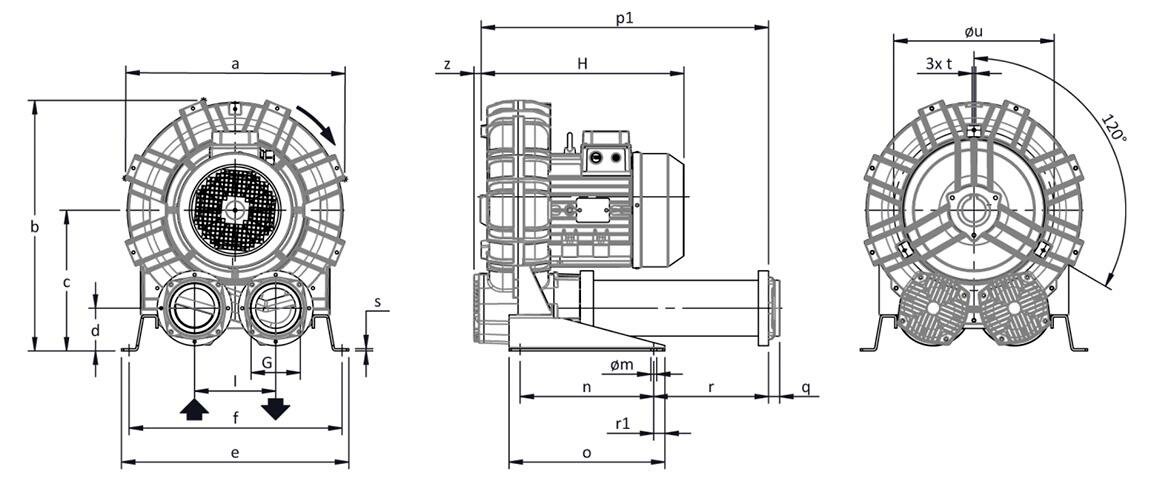 Габаритные размеры (чертеж) FPZ SCL K07R MD 3.0
