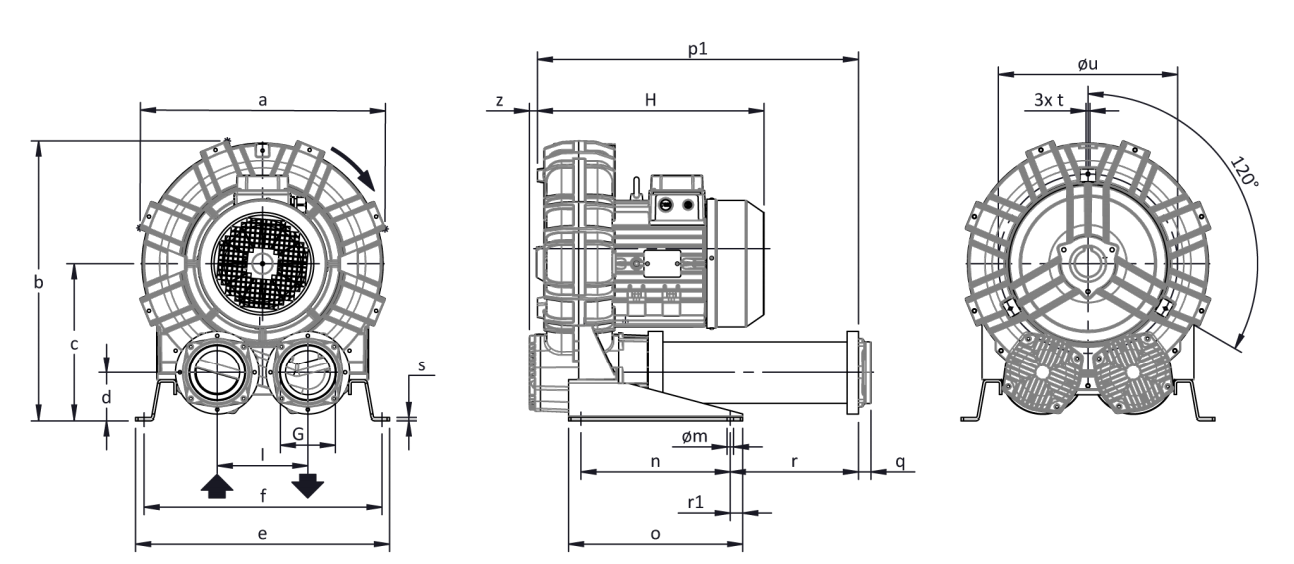 Габаритные размеры (чертеж) FPZ SCL K08R MD 5.5