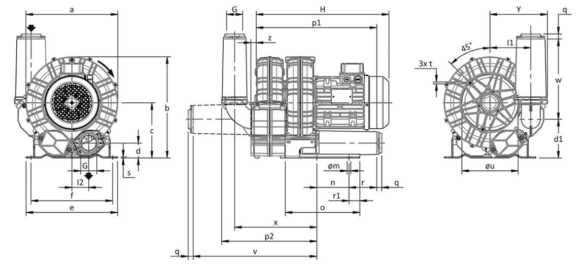 Габаритные размеры (чертеж) FPZ SCL K05 TD 3.0