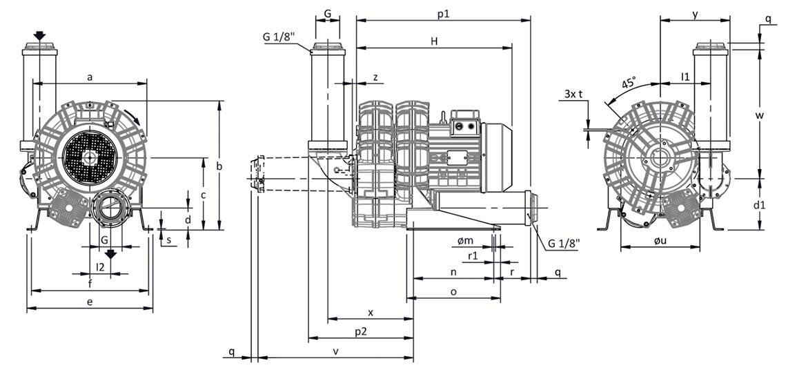 Габаритные размеры (чертеж) FPZ SCL K11 TD 15.0