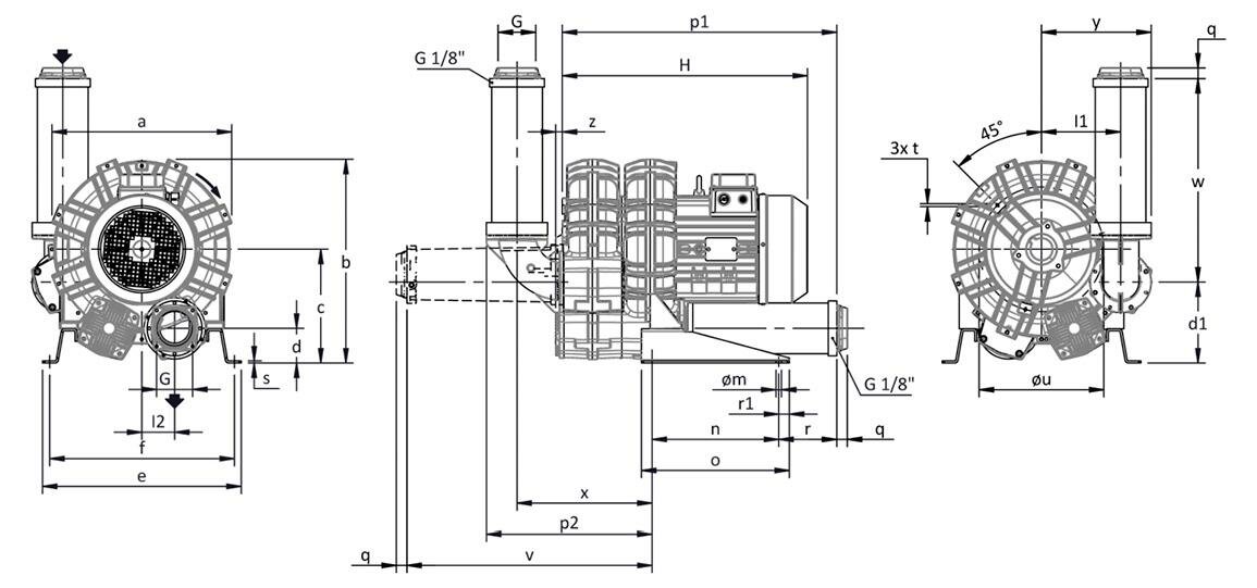Габаритные размеры (чертеж) FPZ SCL K12 TD 18.5
