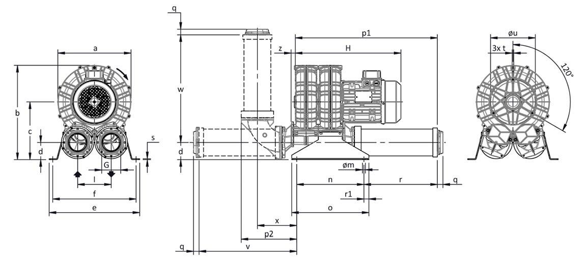 Габаритные размеры (чертеж) FPZ SCL K05 TS 3.0